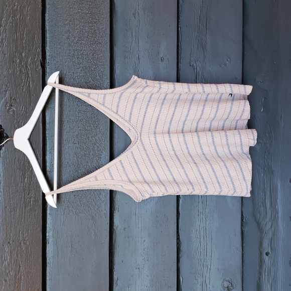 GLYDER Movement Tank Top Rosewater Stripe Waffle sz M Women's Yoga Active Casual - Picture 7 of 12